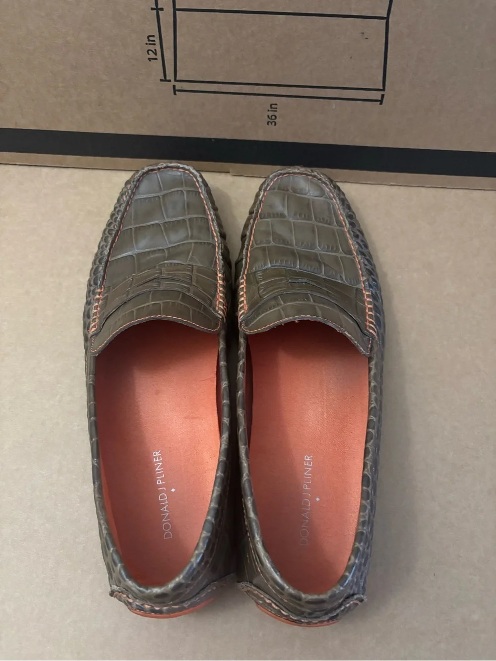 Donald J. Pliner croc embossed